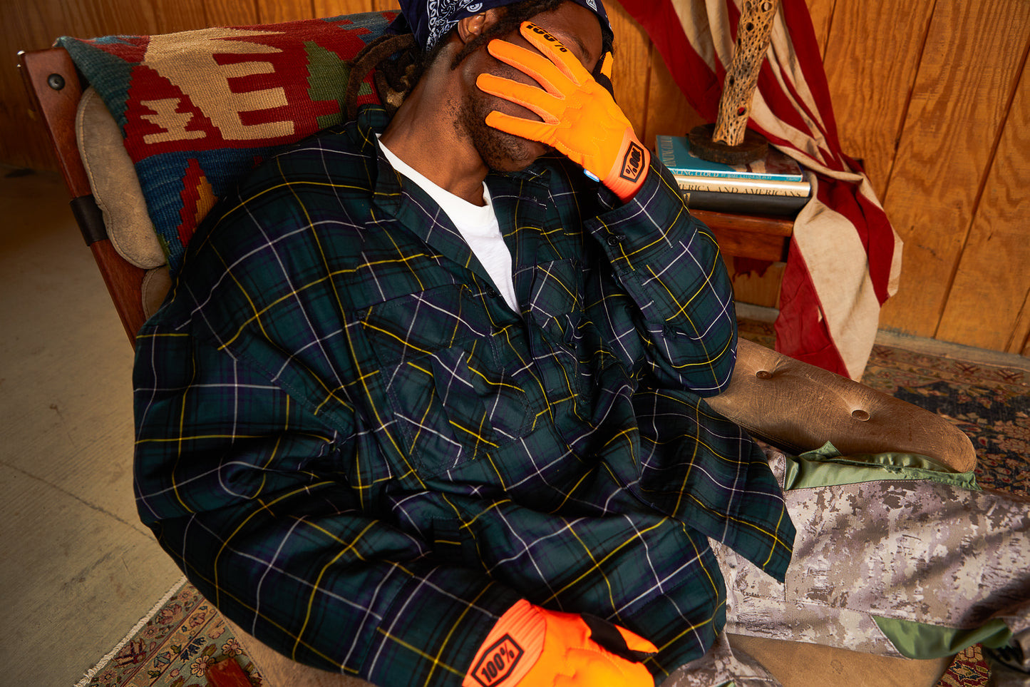 Japanese Plaid Shirt Jacket-Forest Green