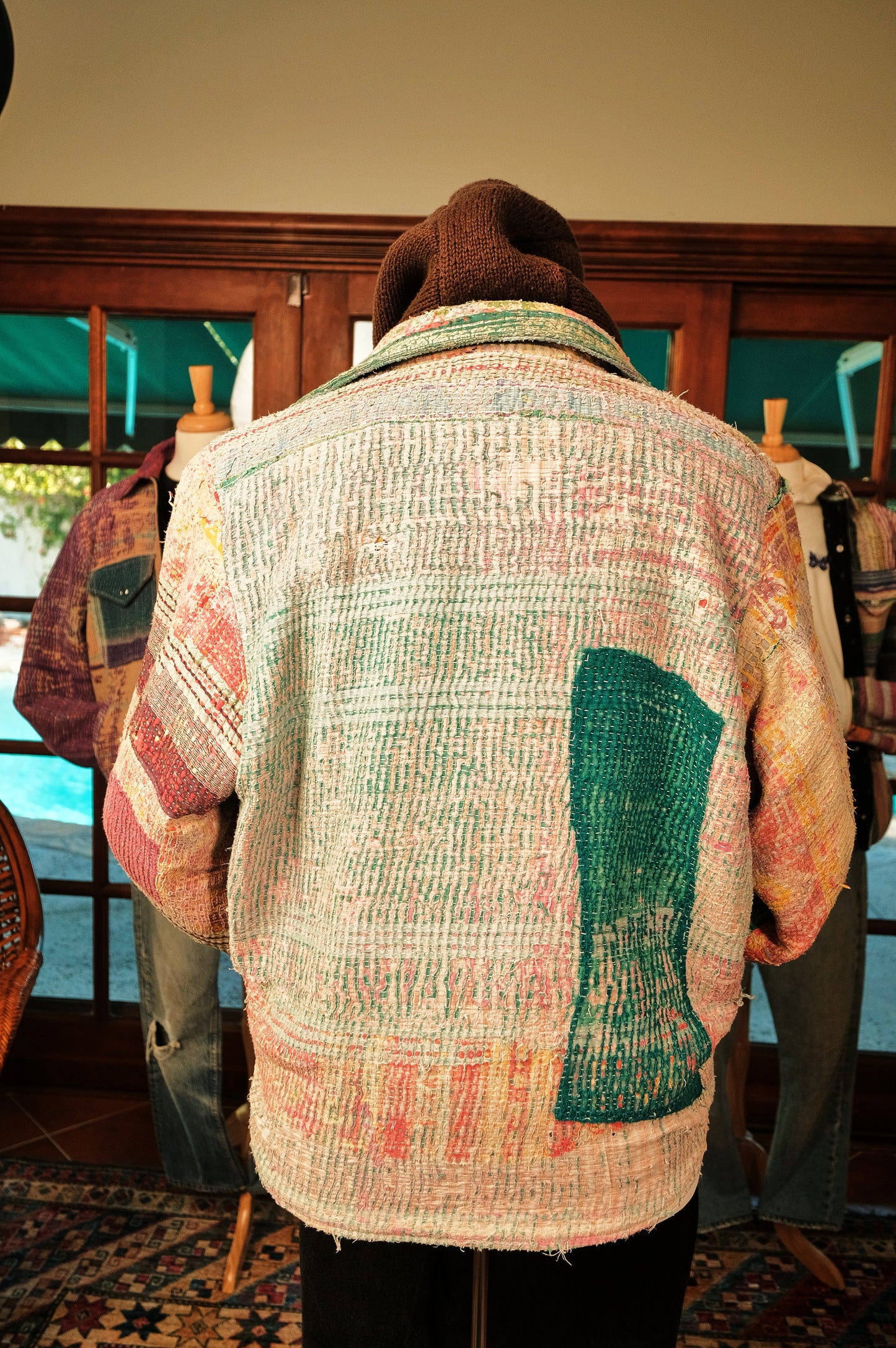 Lined Kantha Jacket-Sakura