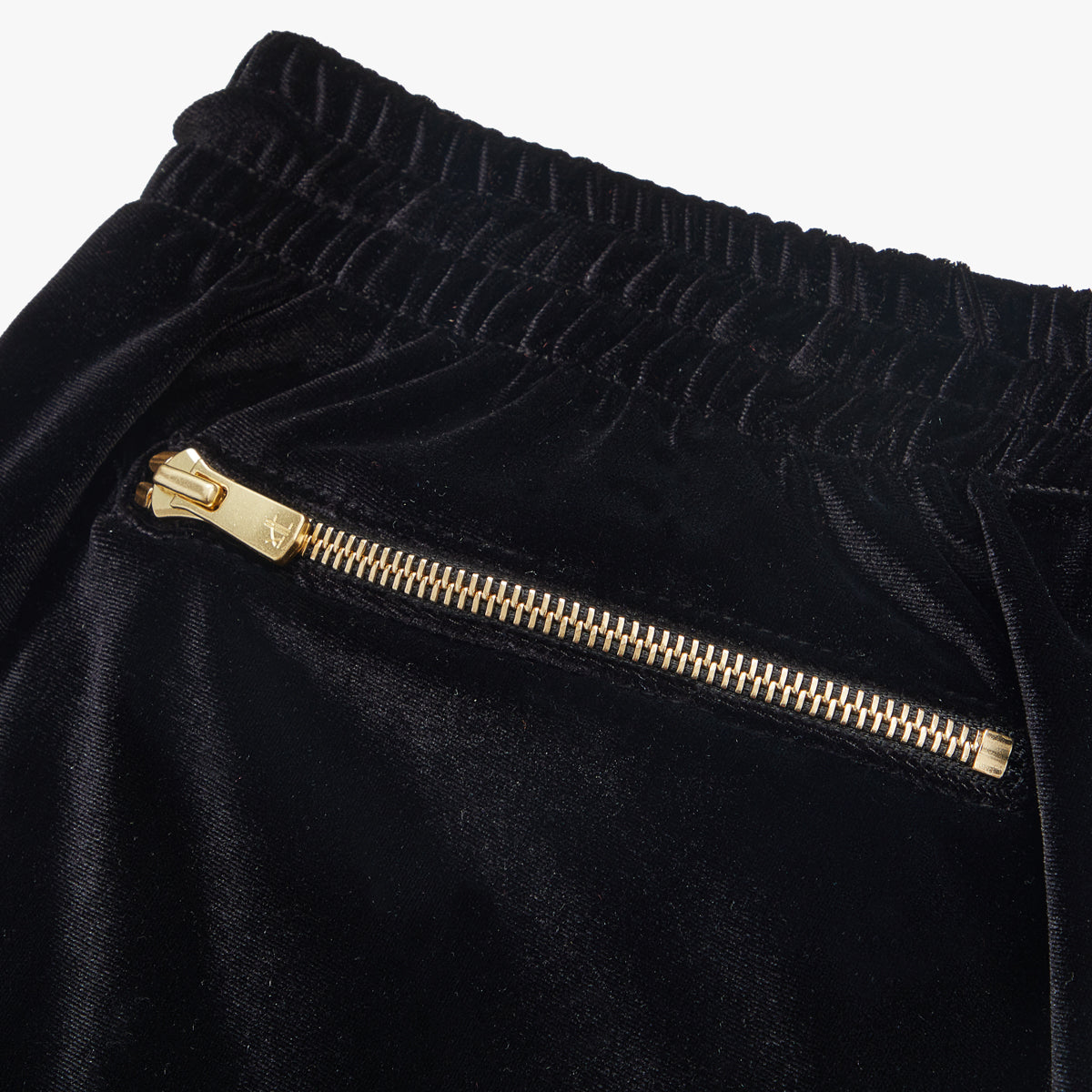 Pleated Velour Sweatpants-Noir