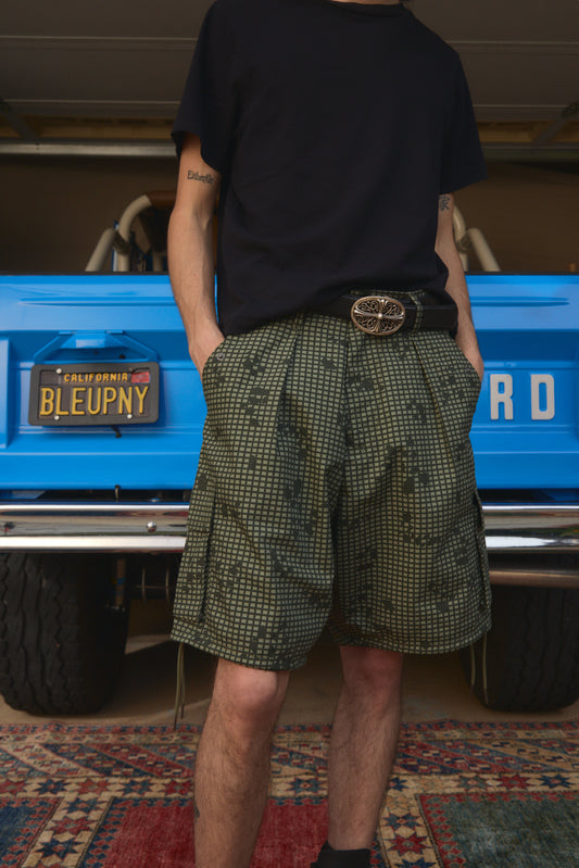 Pre-Order Pleated Desert Camo Cargo Shorts