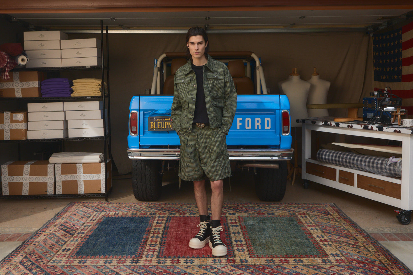 Pre-Order Pleated Desert Camo Cargo Shorts