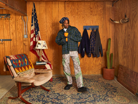 Japanese Plaid Shirt Jacket-Forest Green