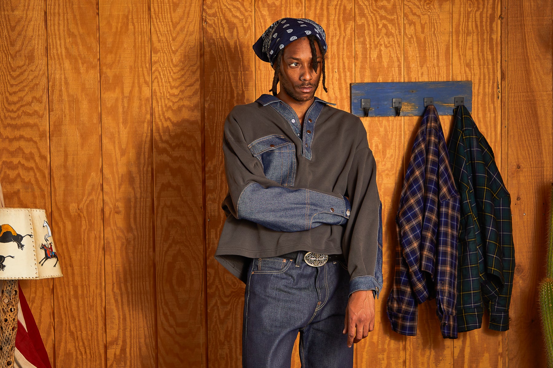 Sundance Denim Pullover  Pine Los Angeles