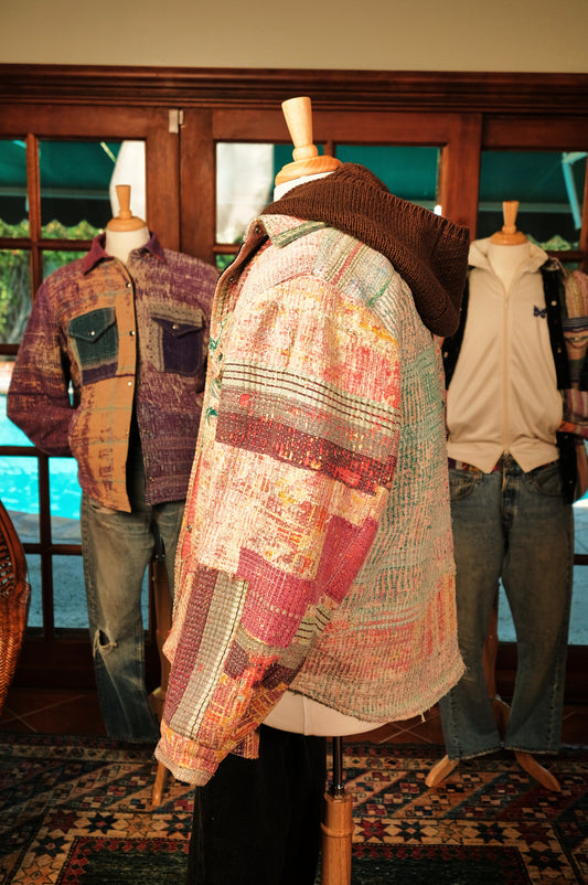 Lined Kantha Jacket-Sakura