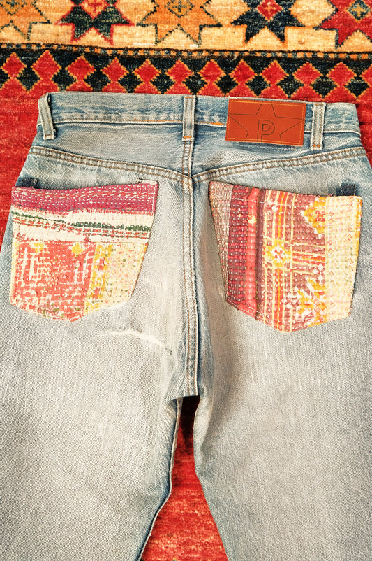 Reworked Levi's 501-Light Blue