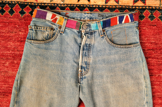 Reworked Levi's 501-Light Blue