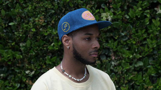 Corduroy Trucker Hat-Navy