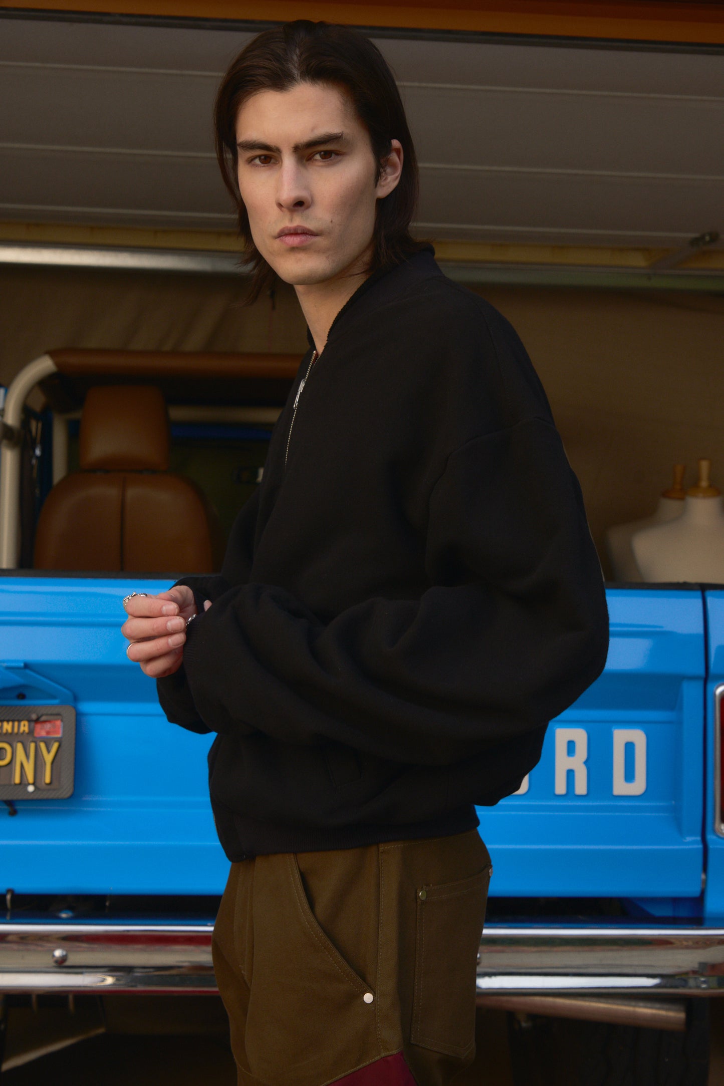 Reversible Terry Bomber-Black