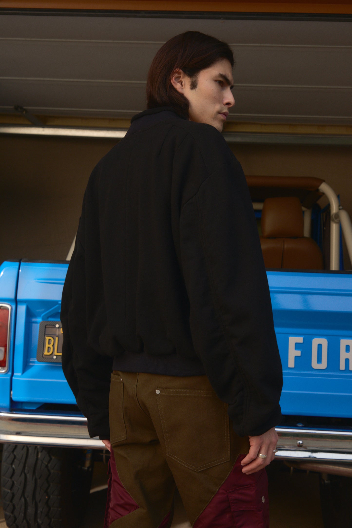 Reversible Terry Bomber-Black