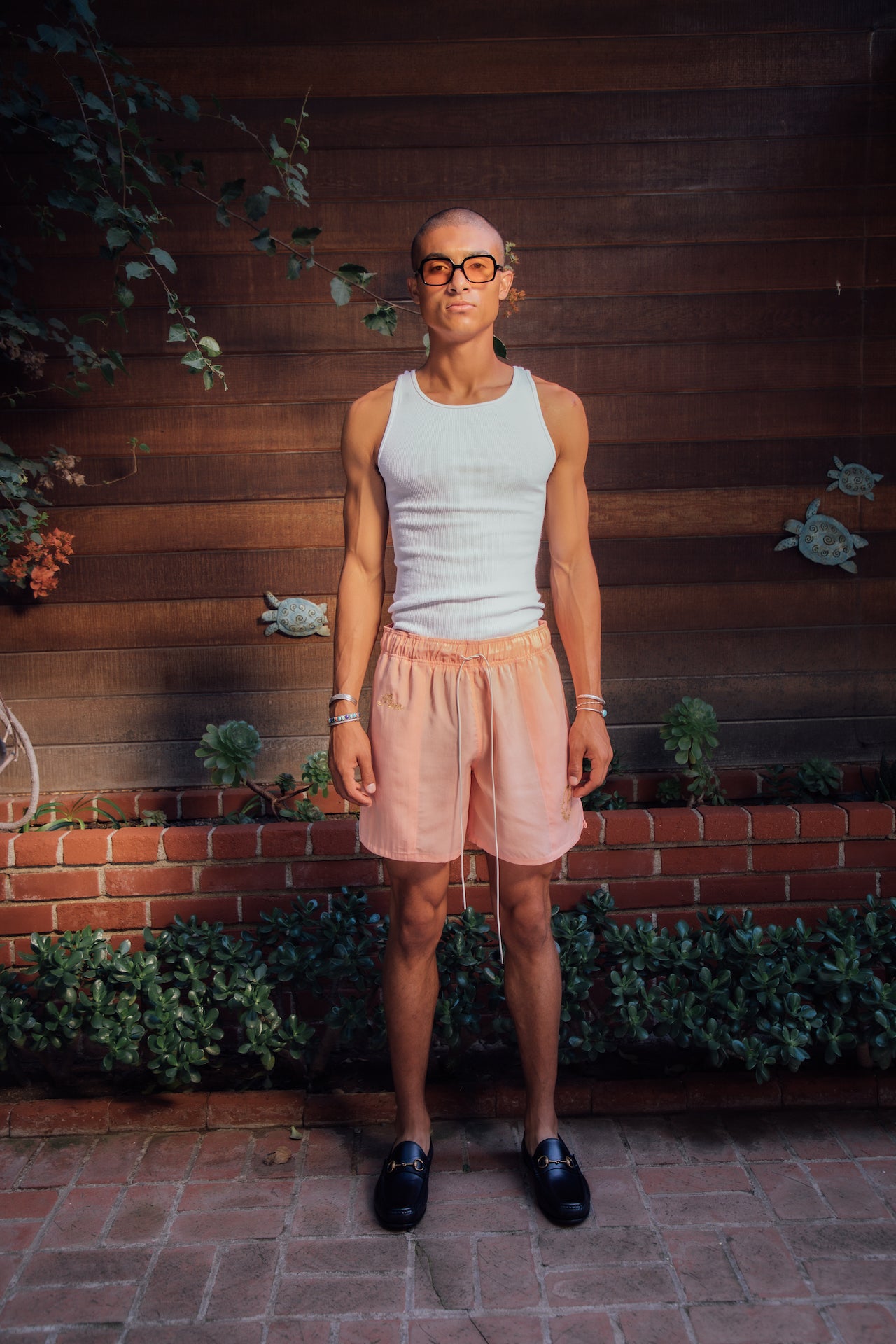 Trunk Shorts-Orange Peony