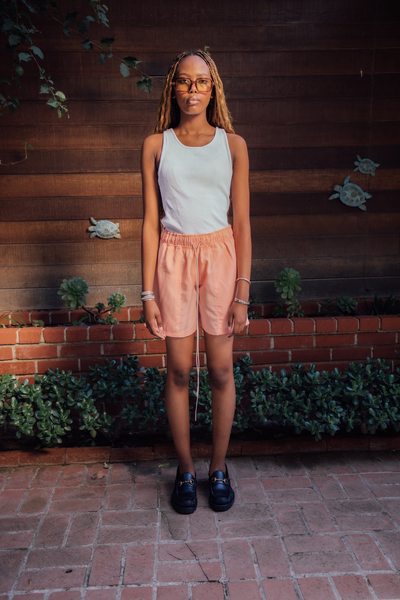 Trunk Shorts-Orange Peony