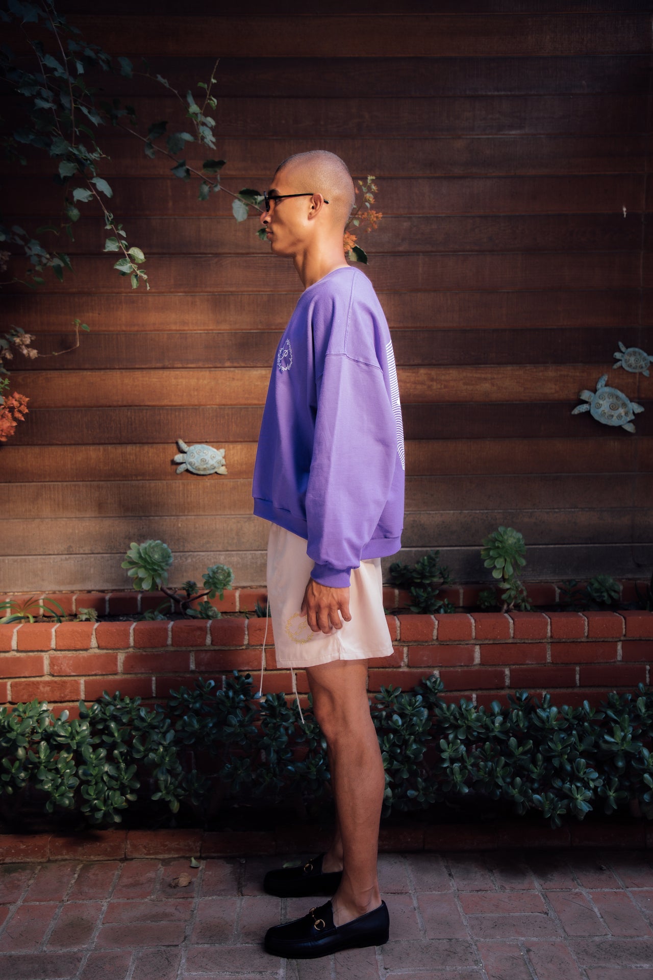 Oversized Crewneck Sweatshirt-Jacaranda