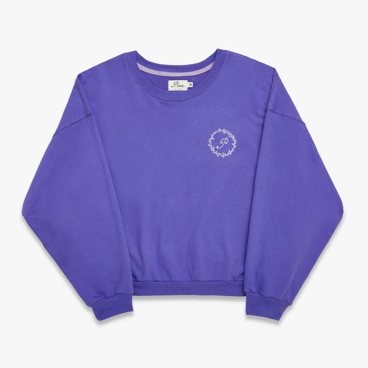 Oversized Crewneck Sweatshirt-Jacaranda