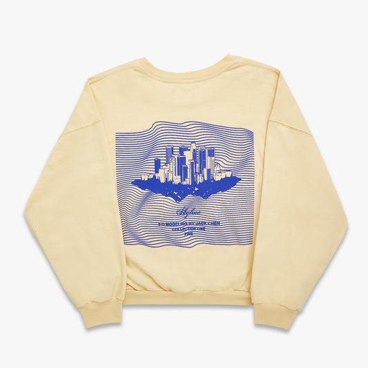 Oversized Crewneck Sweatshirt-Banana Crepe