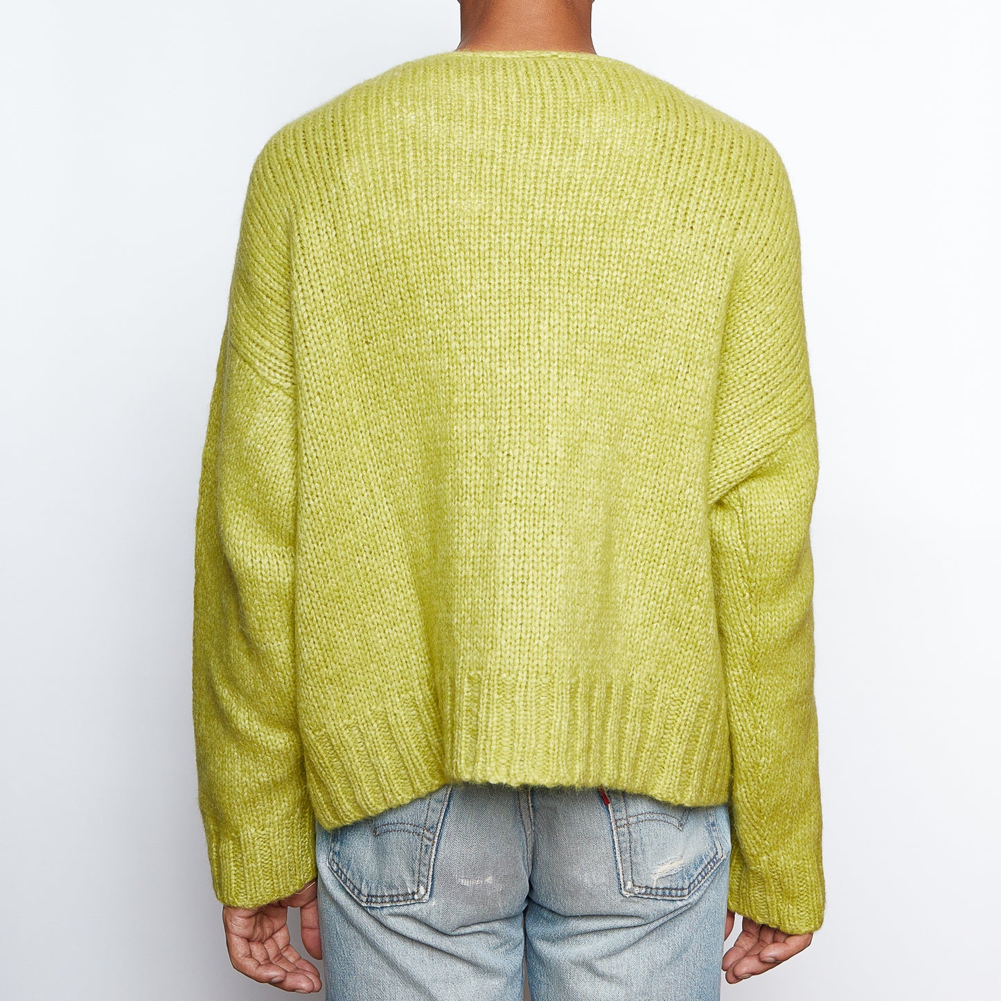 Alpaca Wool Cardigan-Matcha