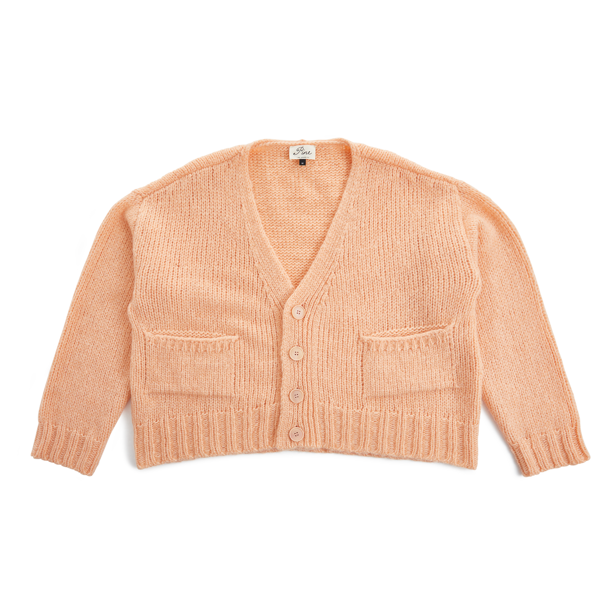 Alpaca Wool Cardigan-Salmon