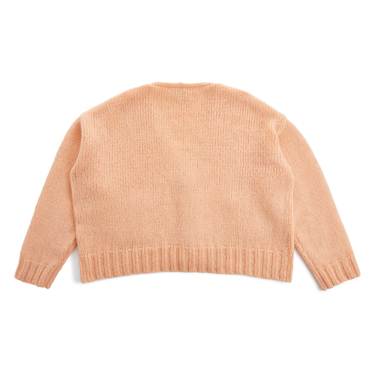 Alpaca Wool Cardigan-Salmon