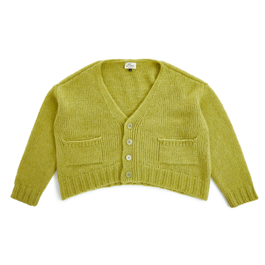 Alpaca Wool Cardigan-Matcha